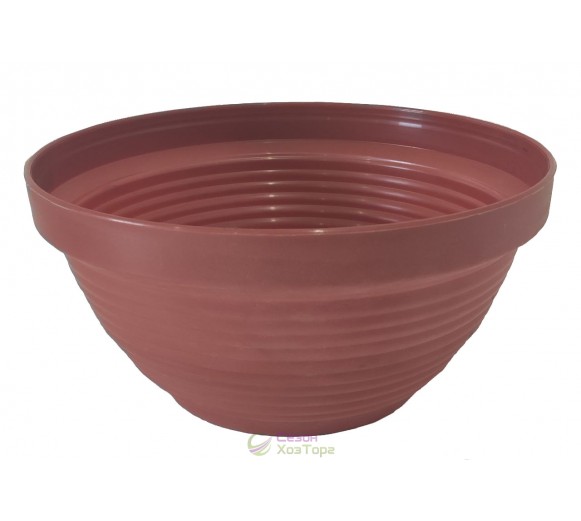 Кашпо пластикове D 250 мм, H 125 мм, V 3.8 л